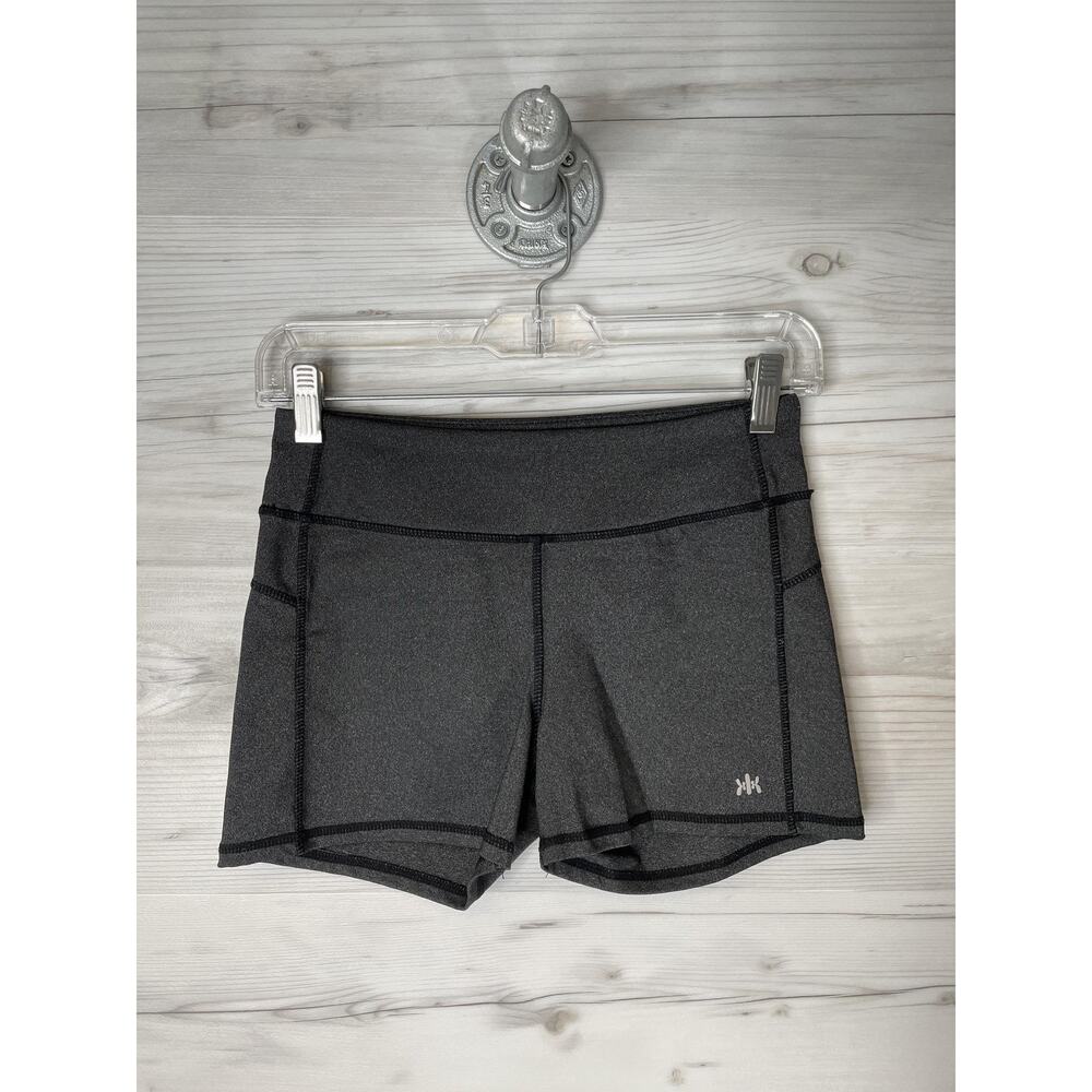Kyodan Shorts Womens Small Petite Gray Running Athletic Pocket Knit Stretch - Picture 1 of 7